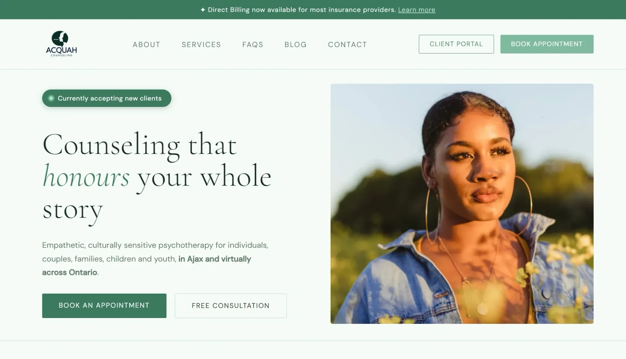 Acquah Counseling website